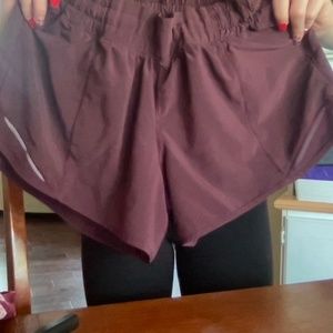 Burgundy Lululemon Shorts "2.5"